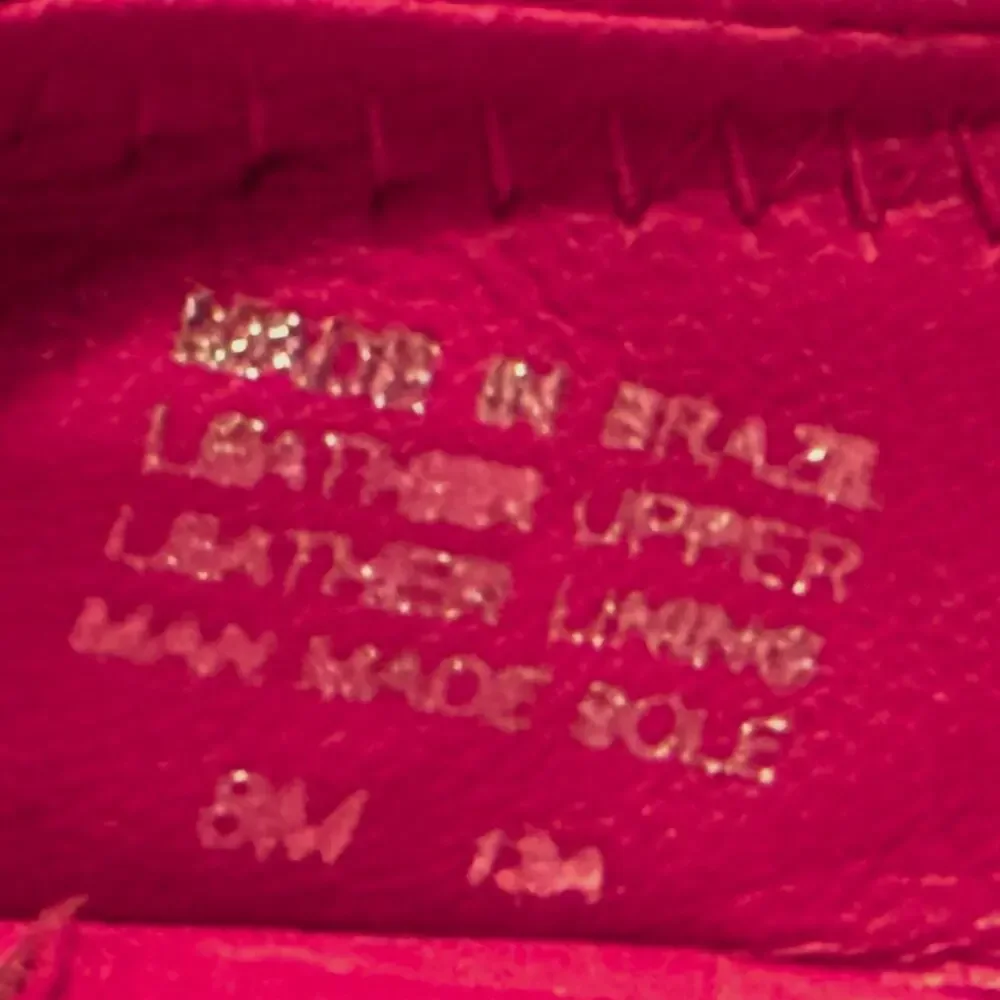 Size 8 TORY BURCH Sally Peep Toe Pink Tumbled Leather Wedge Leather Logo Detail - Picture 13 of 13